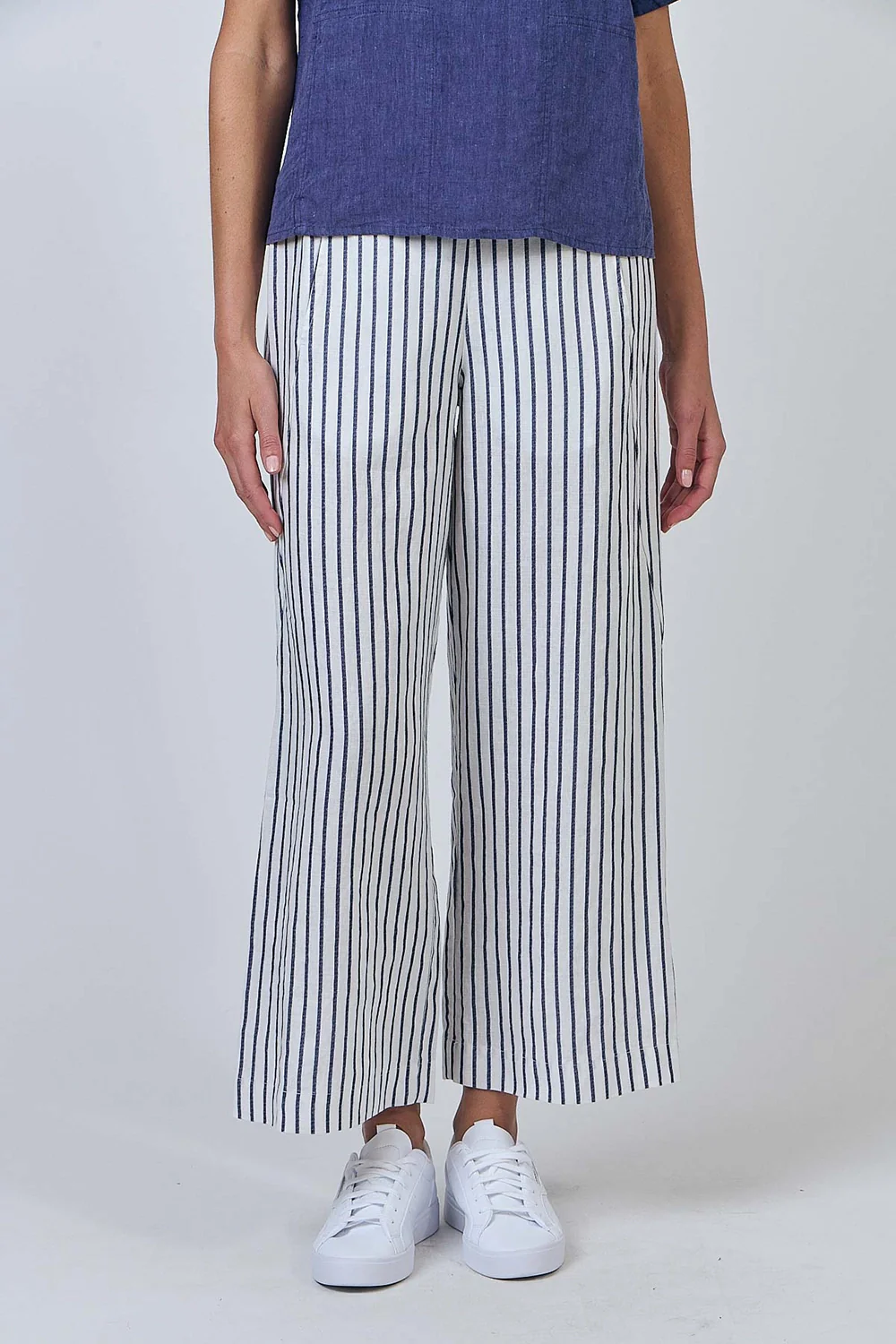 Naturals by O & J GA498 Pant in Blueberry Stripe