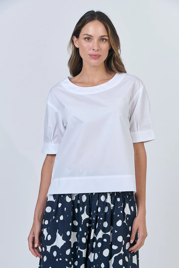 Naturals by O & J GA623 Ladies Top in White