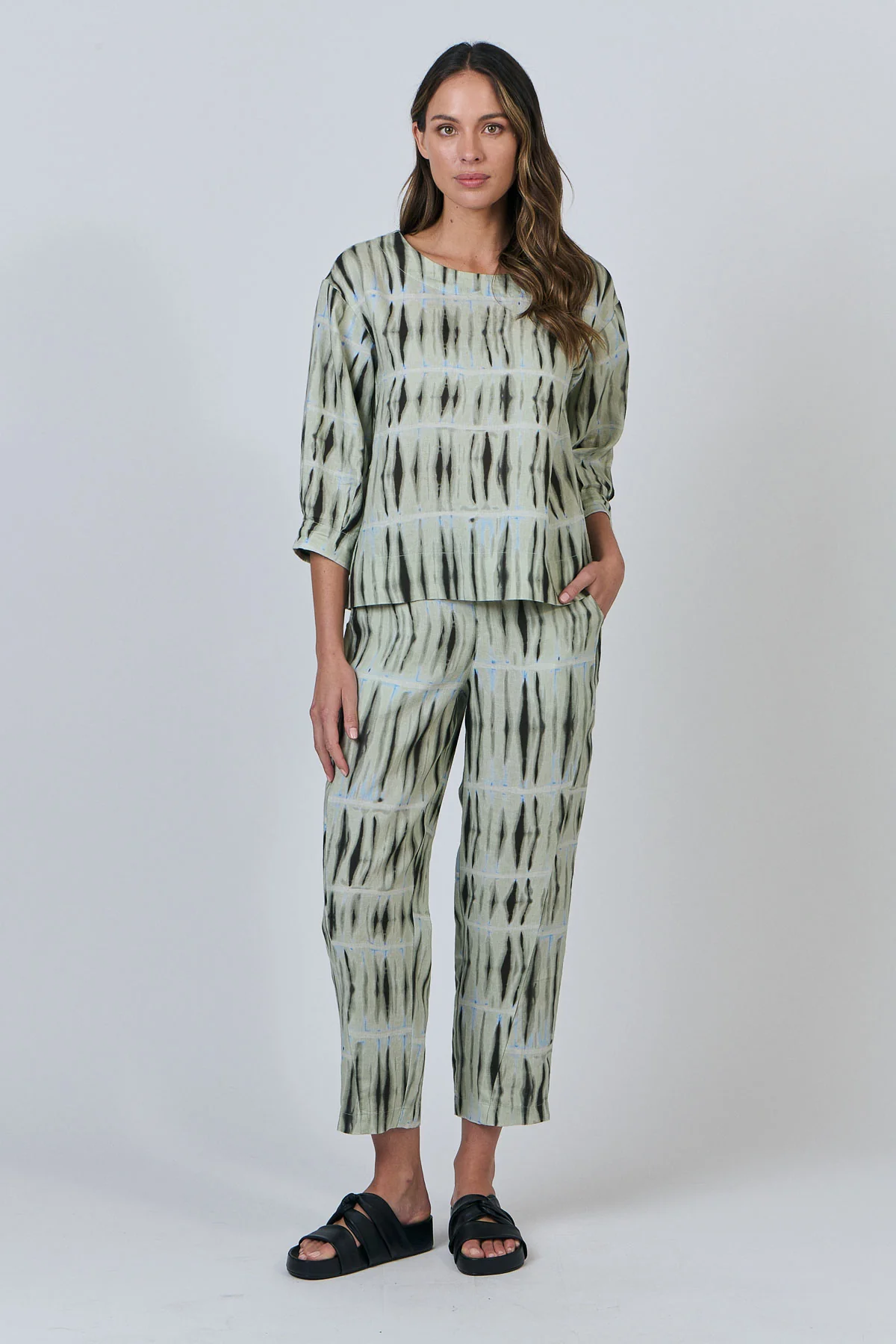 Naturals by O & J GA641 Ladies Top in Exposure Print