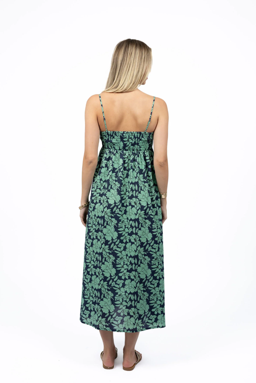 Fleur Sway Dress in Mint/Navy